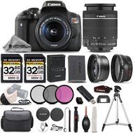 Canon EOS Rebel T6i SLR Camera + Canon EF-S 18-55mm f/3.5-5.6 IS STM Lens + 0.43X Wide Angle Lens + 2.2x Telephoto... N2