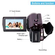 Video Camcorders, Besteker Portable Digital Video Camera Max 20.0 MP 1080P Camcorder HD Support WIFI and IR 3.0... N5