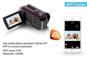 Video Camcorders, Besteker Portable Digital Video Camera Max 20.0 MP 1080P Camcorder HD Support WIFI and IR 3.0... N6
