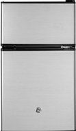 GE CleanSteel Double-Door Compact Refrigerator