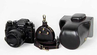 xhorizon TM FL1 Full Protection Bottom Opening Version Protective Leather Camera Case Bag with Tripod Design for... N72