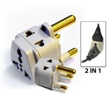 Tmvel Grounded Universal 2 in 1 Plug Adapter Type M for South Africa &amp; more - High Quality - CE Certified - RoHS...