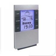 SIS indoor LCD desktop weather station with Alarm Clock,Temperature ,Humidity ,Travel Alarm Clock-Silver
