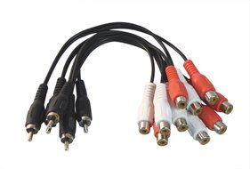 YCS Basics RCA Splitter Cable 1 Male To 2 Female Plugs N2