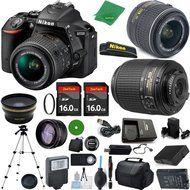 Nikon D5500 - International Version (No Warranty), 18-55mm f/3.5-5.6 DX VR, Nikon 55-200mm f4-5.6G ED DX, 2pcs...