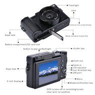 MARVUE Camcorder 24MP Digital Camera FHD 1080P Video Recorder 3" Screen Flash Light Full Frame Beauty Face Photo... N9