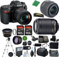 Nikon D500 International Version - No Warranty, 18-55mm f/3.5-5.6 AF-S DX VR, Nikon 55-200mm f4-5.6G VR, 2pcs...