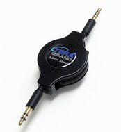 Tera Grand RETA-TE222-BL 3.5 mm Male to Male Stereo Retractable Cable with Aluminum Housing, Blue, 2.9' N13