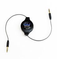 Tera Grand RETA-TE222-BL 3.5 mm Male to Male Stereo Retractable Cable with Aluminum Housing, Blue, 2.9' N15