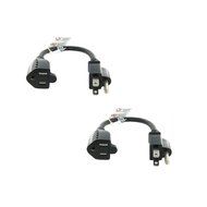C&amp;E CNE74467 1-Feet 16AWG Outlet Saver Power Extension Cord NEMA 5-15R to NEMA 5-15P, 5-Pack N5