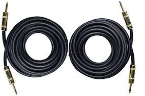 Ignite Pro 2x 1/4" to 1/4" 25 Ft. True 12 Gauge Wire AWG DJ/ Pro Audio Speaker Cable, Pair