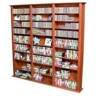 Media Storage Tower-Tall Triple Oak -76" N3