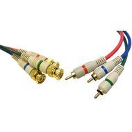 CableWholesale's High Quality Component Video RCA to BNC Component Conversion Cable, 3 RCA Male to 3 BNC Male,...