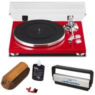 Teac 2-Speed Analog Turntable Black (6-TN-300-B) with RCA D4+ Vinyl Record Cleaning Fluid System &amp; Audio-Technica... N15