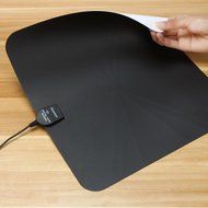 Alemon Ultra Thin Indoor HDTV Antenna with 16.4 Feet Coax Cable - 35 Miles Range - Black N5