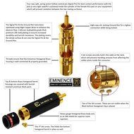 3 Foot RCA Cable Pair - Mogami 2549 Neglex High-Def. Audio Interconnect Cable with Premium Gold plated Locking... N6