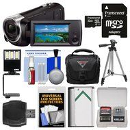 Sony Handycam HDR-CX440 8GB Wi-Fi 1080p HD Video Camera Camcorder with 32GB Card + Case + LED Light &amp; Bracket...