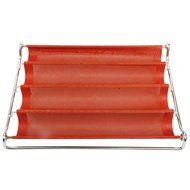 Yilove Non-stick Perforated Silicone Bread Baking Mold,4 loaf Molds N17