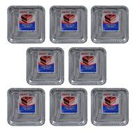 Set of 24 Jiffy Foil Disposable Aluminum 8" x 8" Square Cake Pans (24) N3