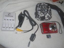 Olympus FE-310 Red 8.0 Mp Digital Camera N5