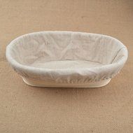 1x Oval Bread Proving Basket , Rattan Banneton Brotform ,Size 25x15x8cm ,Sour Dough proofing, artisan bread ,...