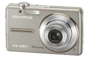 Olympus Stylus FE-280 8MP Digital Camera with Dual Image Stabilized 3x Optical Zoom (Silver) N3