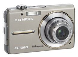 Olympus Stylus FE-280 8MP Digital Camera with Dual Image Stabilized 3x Optical Zoom (Silver) N4