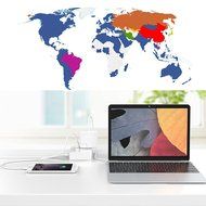 Power Strip for Travel, Reyeho 2 AC Outlet with 3 USB Travel Charging Station Smart Ports for iPhone, Laptop,... N11