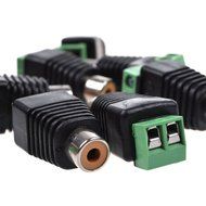 Bluecell 10pcs Phono RCA Male Plug to AV Screw Terminal Plug Connector and 10pcs UTP Cat5/Cat6 Cable to AV RCA... N3