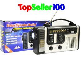 topAlert Emergency Solar Hand Crank Dynamo AM/FM/NOAA Weather Radio, Flashlight, Reading LED Light, Cell Phone... N8