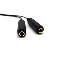 MOTONG 6.35mm (1/4 Inch) Stereo Plug to 2 x 6.35mm (1/4 Inch) Stereo Jack Splitter Adaptor-Gold Plated N3