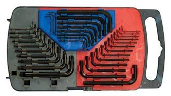 GreatNeck HK34 Metric, SAE and Star Hex Key Set, 34-Piece by Great Neck