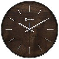 New TIMEKEEPER A4003FW 11&quot; Hastings Walnut Wall Clock with Chrome Accent