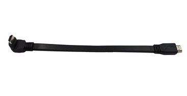 LEMENG 1FT Flat Slim High Speed HDMI Extension Cable A male to 90 Degree Up Angle A Male Cord