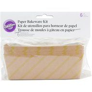 Wilton 1912-0150 6 Count Paper Bakeware Loaf Kit, Mini, Assorted