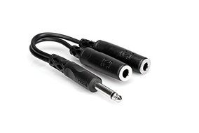 Hosa YPR-103 1/4 inch TS to Dual RCAF Y Cable N2