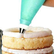 CTKcom Pastry Bags-3 Sizes Reusable Silicone Icing Piping Cream,Cake DIY Decorating Tool, with 3 Couplers N5
