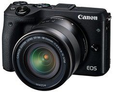Canon EOS M3 Mirrorless Camera (Black) with EF-M 18-55mm f/3.5-5.6 IS STM Lens - International Version (No Warranty) N6