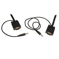Tripp Lite VGA Coax Monitor Cable with audio, High Resolution cable with RGB coax (HD15 and 3.5mm M/M) 15-ft.(... N2
