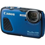 Canon PowerShot D30 Waterproof Digital Camera, Blue International Version (No warranty)