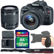 Canon EOS Rebel SL1 Camera Bundle with Canon EF-S 18-55mm f/3.5-5.6 IS STM Lens + 32gb Memory SD Card + Grip Strap... N2