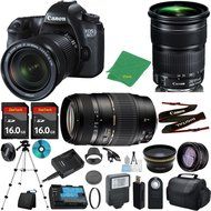 Canon EOS 6D with 24-105mm IS STM + Tamron 70-300mm AF + 2pcs 16GB Memory + Case + Reader + Tripod + ZeeTech Starter...