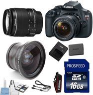 Canon T5 Digital SLR Camera + 18-55mm IS lens + 58mm Wide Angle AUX LENs Lens + 16gb Memory + 6pc Stater Kit -...