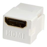 HDMI Keystone Coupler, Snap-in for Wallplate, White (2 Pack) N2