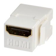 HDMI Keystone Coupler, Snap-in for Wallplate, White (2 Pack) N3