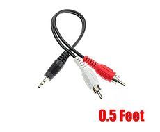 iMBAPrice&reg; 50 Feet 3.5mm Stereo Male to Two RCA Male Splitter Cable N10