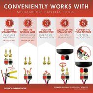 Mediabridge 14AWG 2-Conductor Speaker Wire (100 Feet, Black/Red) - True 14AWG For In-Home Or Car Stereo - Low-Loss... N5