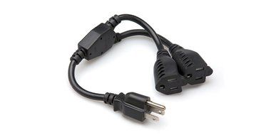 Hosa YIE-406 Dual IEC C13 to NEMA 5-15P Power Y Cable, 1.5 feet N2