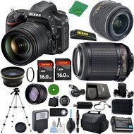Nikon D750 International Version - No Warranty, Nikon 18-55mm VR Lens, Nikon 55-200mm f4-5.6G VR, 2pcs 16GB ZeeTech...