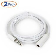 Conwork 2-Pack 3.5mm 4-Pole Male to Female Auxiliary Extension Audio Stereo Cable Cord for Headphones Apple iPad... N6